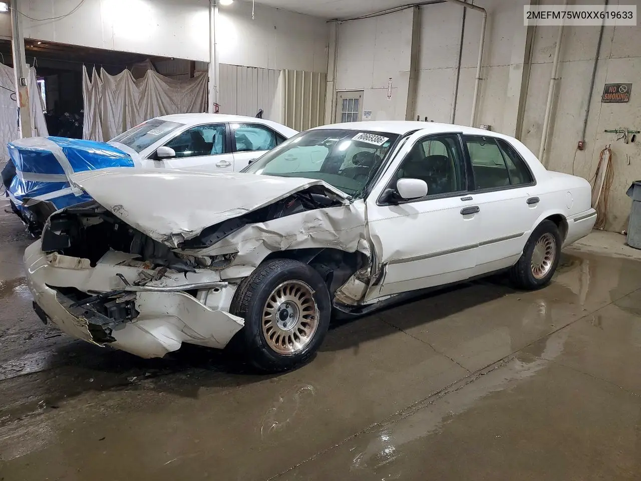 1999 Mercury Grand Marquis Ls VIN: 2MEFM75W0XX619633 Lot: 60669386