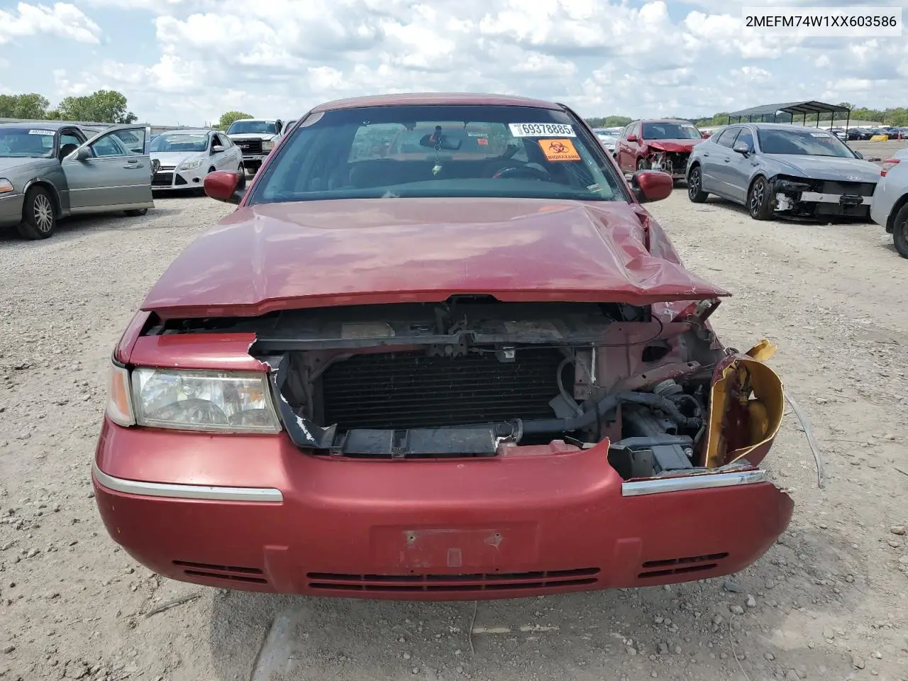 2MEFM74W1XX603586 1999 Mercury Grand Marquis Gs