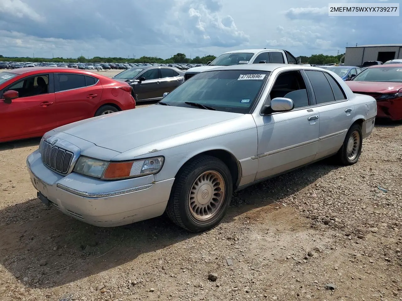 2000 Mercury Grand Marquis Ls VIN: 2MEFM75WXYX739277 Lot: 47103696
