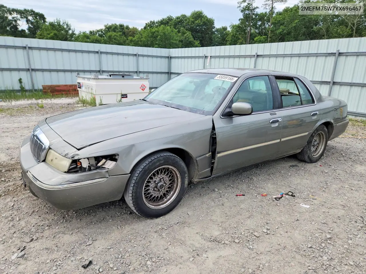 2000 Mercury Grand Marquis Ls VIN: 2MEFM75W7YX696467 Lot: 55859166