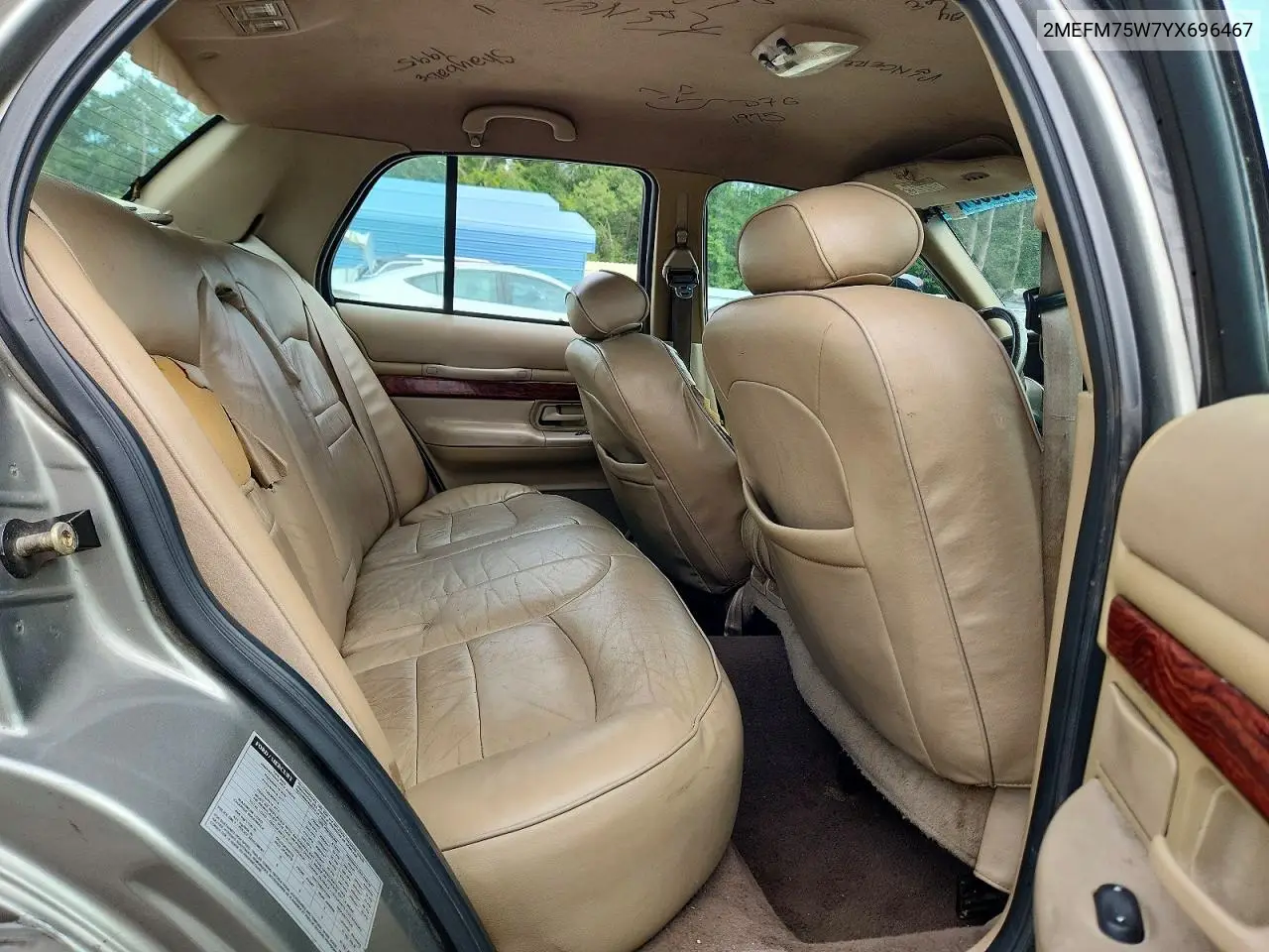 2000 Mercury Grand Marquis Ls VIN: 2MEFM75W7YX696467 Lot: 55859166