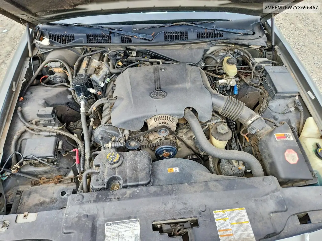 2000 Mercury Grand Marquis Ls VIN: 2MEFM75W7YX696467 Lot: 55859166