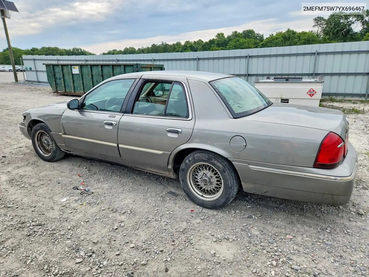 2000 Mercury Grand Marquis Ls VIN: 2MEFM75W7YX696467 Lot: 55859166