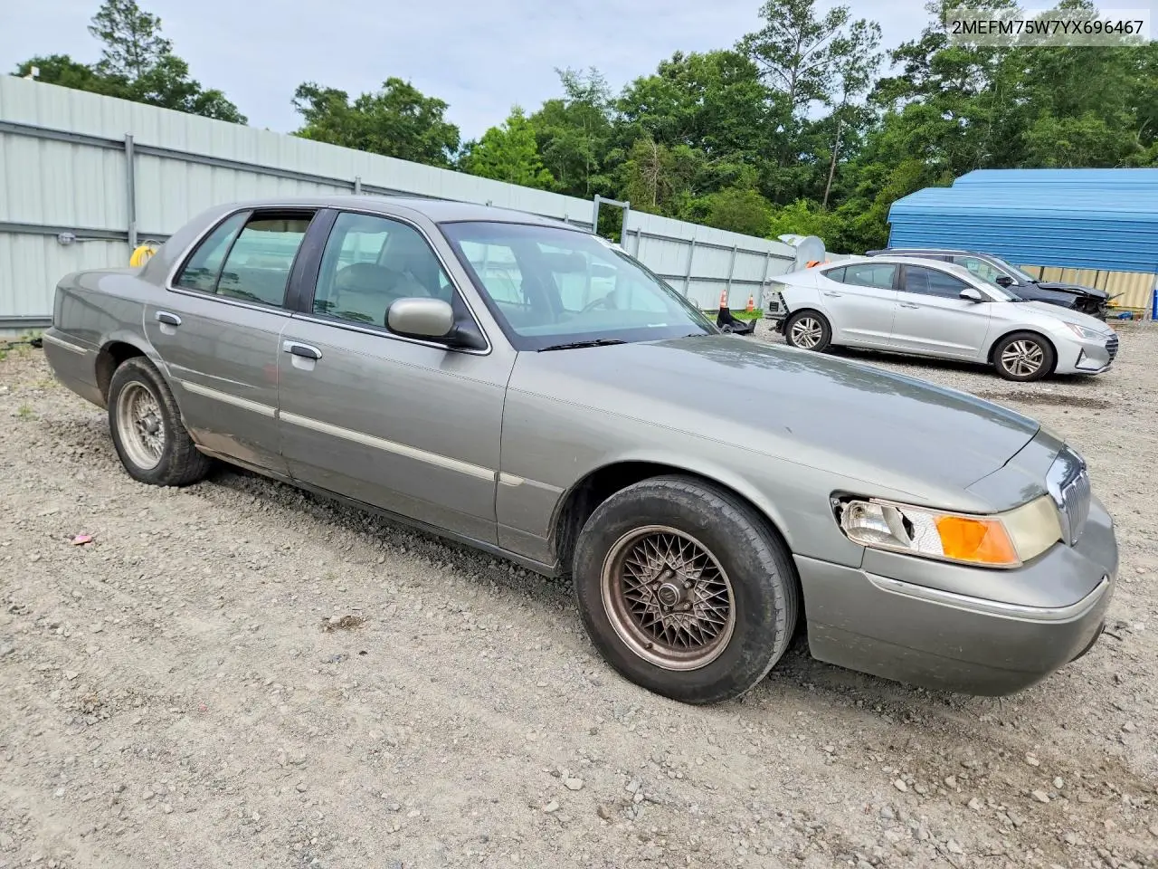 2000 Mercury Grand Marquis Ls VIN: 2MEFM75W7YX696467 Lot: 55859166
