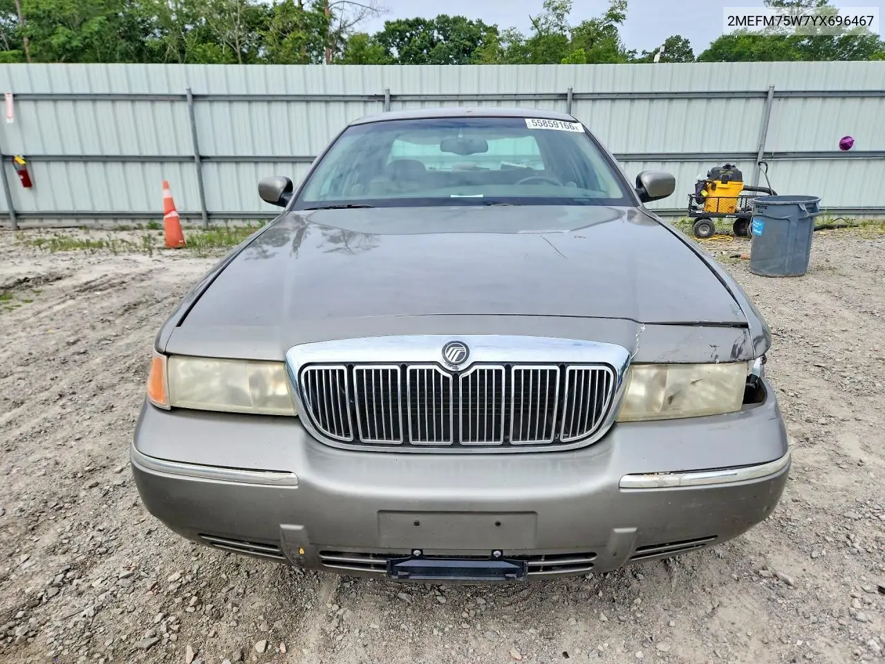 2000 Mercury Grand Marquis Ls VIN: 2MEFM75W7YX696467 Lot: 55859166