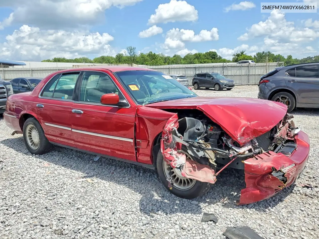 2000 Mercury Grand Marquis Gs VIN: 2MEFM74W0YX662811 Lot: 60746046