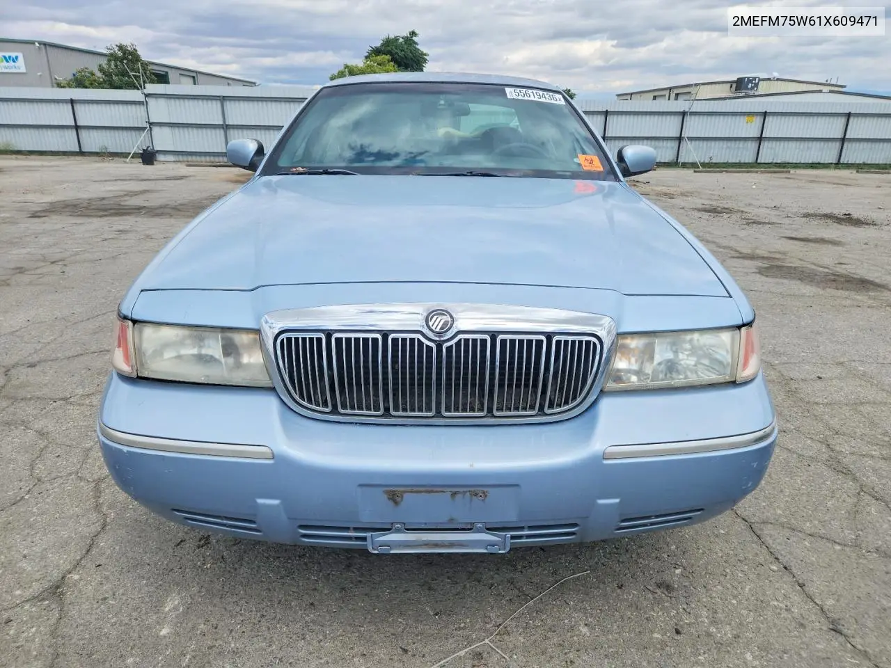 2001 Mercury Grand Marquis Ls VIN: 2MEFM75W61X609471 Lot: 55619436
