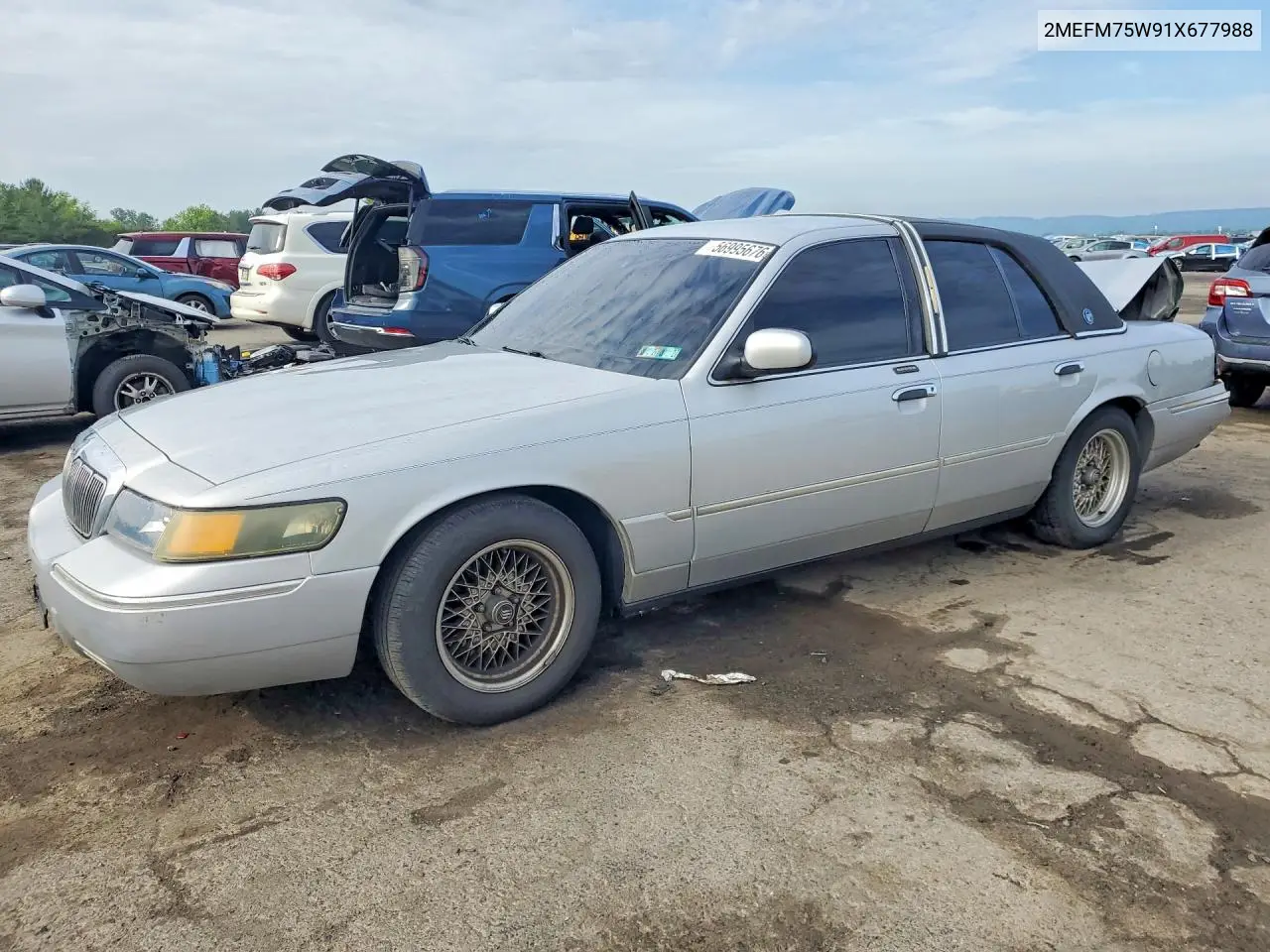 2001 Mercury Grand Marquis Ls VIN: 2MEFM75W91X677988 Lot: 56995676