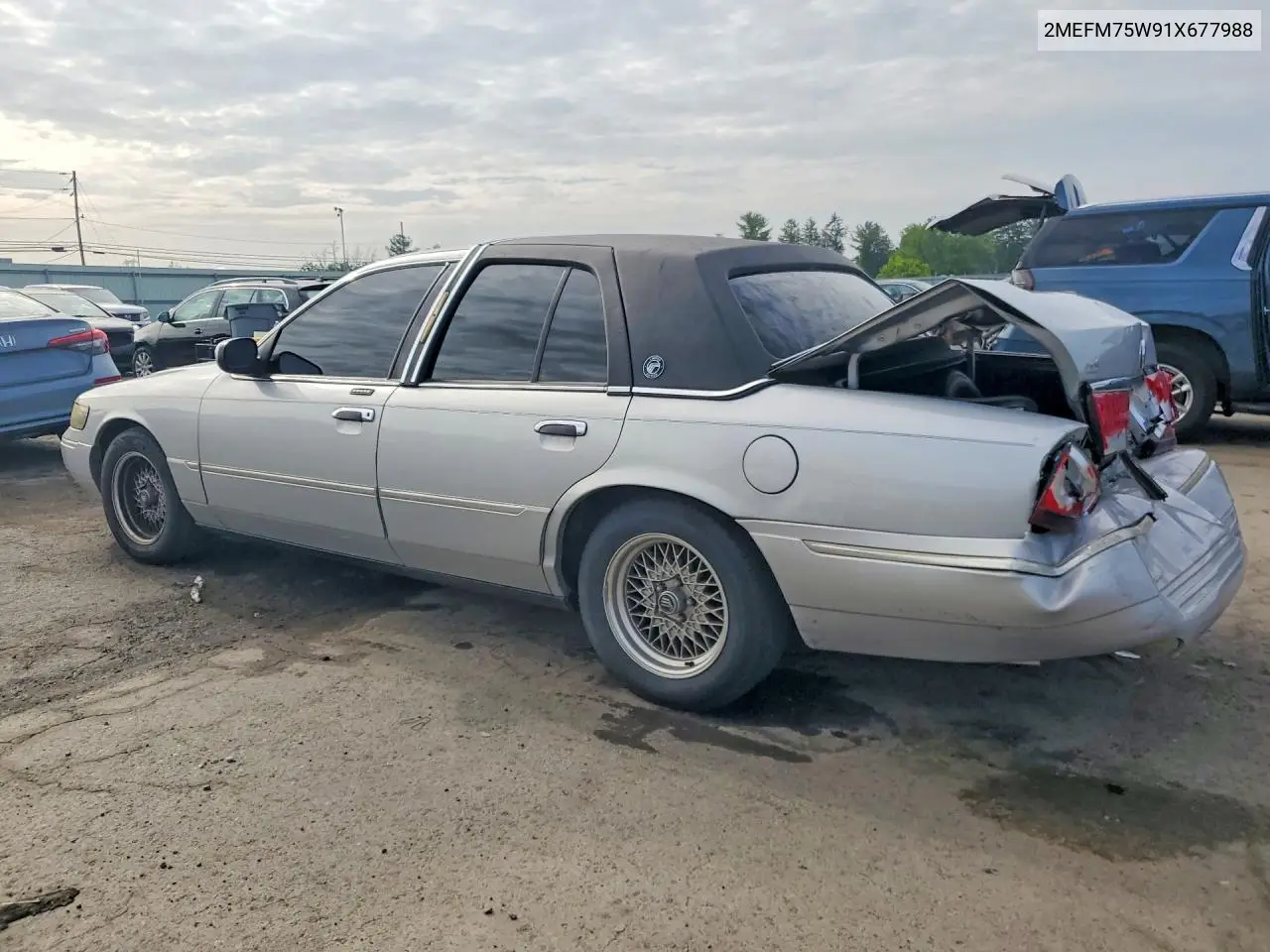 2001 Mercury Grand Marquis Ls VIN: 2MEFM75W91X677988 Lot: 56995676