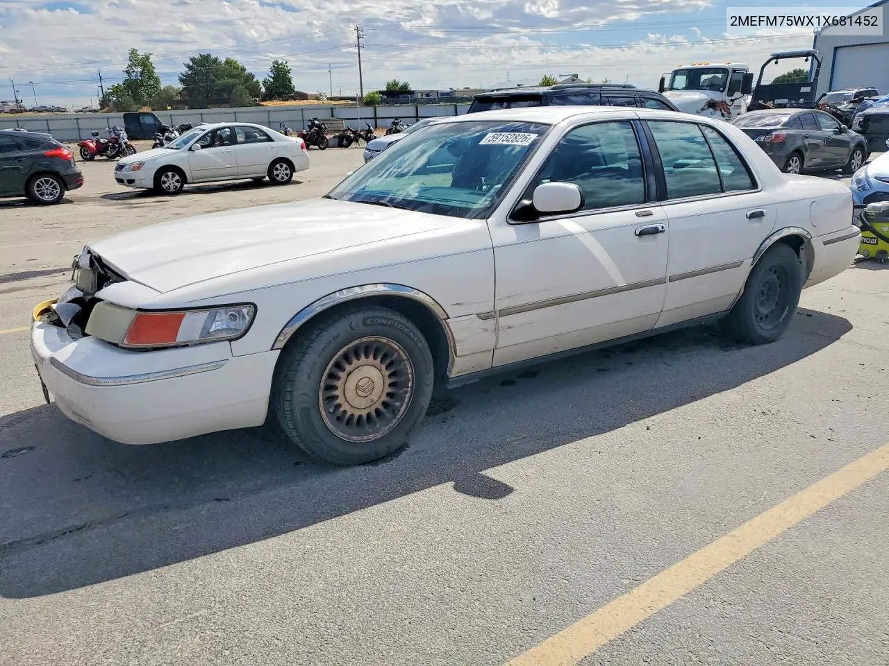 2001 Mercury Grand Marquis Ls VIN: 2MEFM75WX1X681452 Lot: 59152826