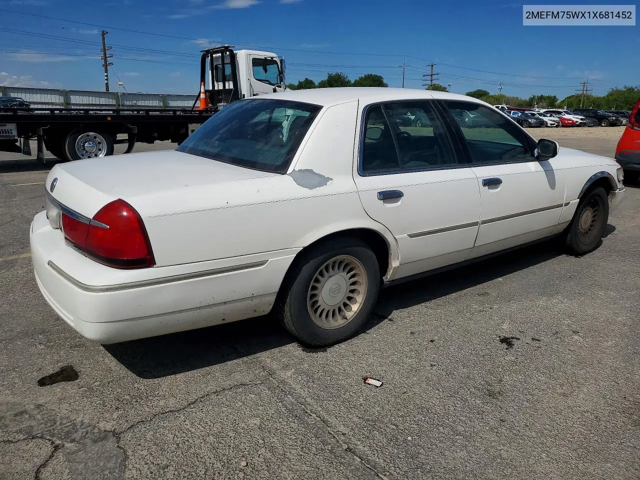 2001 Mercury Grand Marquis Ls VIN: 2MEFM75WX1X681452 Lot: 59152826