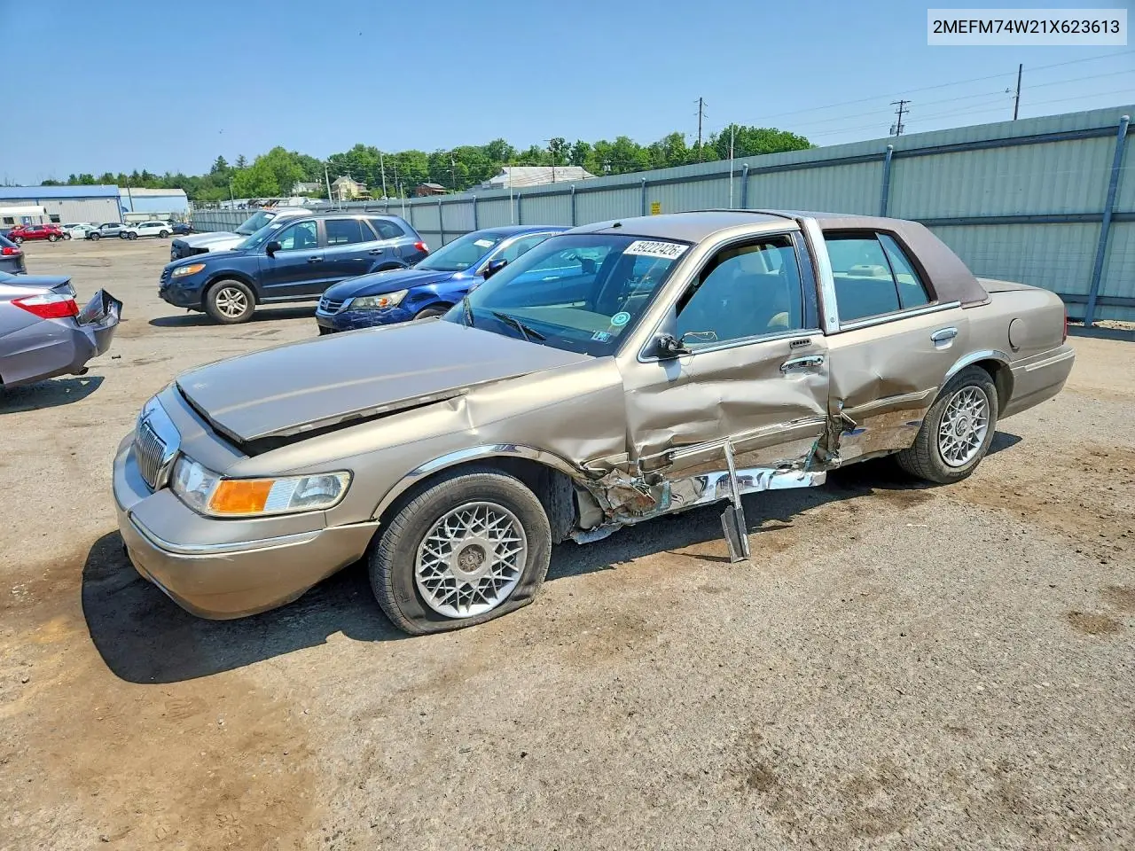 2001 Mercury Grand Marquis Gs VIN: 2MEFM74W21X623613 Lot: 59222426