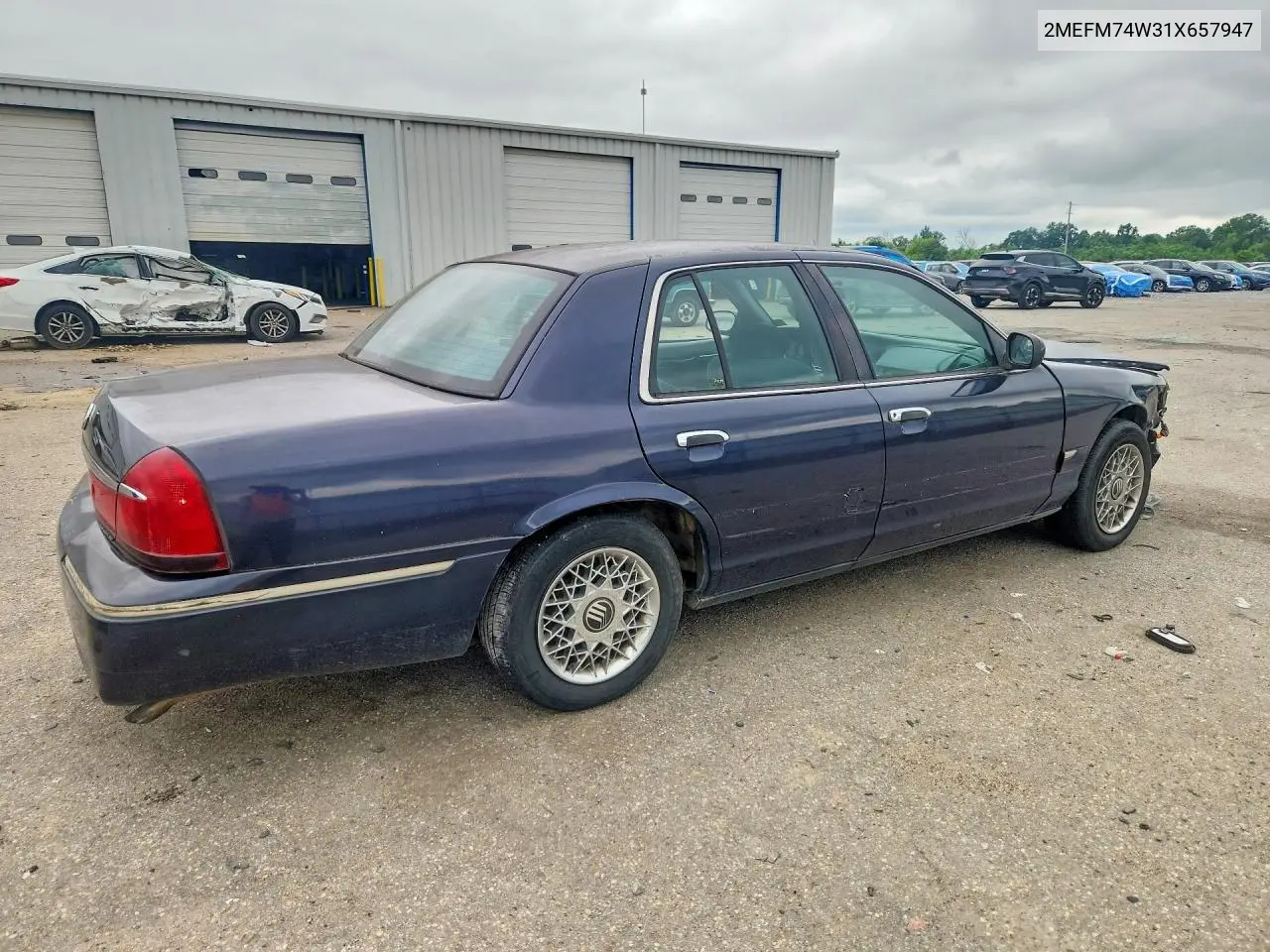 2001 Mercury Grand Marquis Gs VIN: 2MEFM74W31X657947 Lot: 60231916