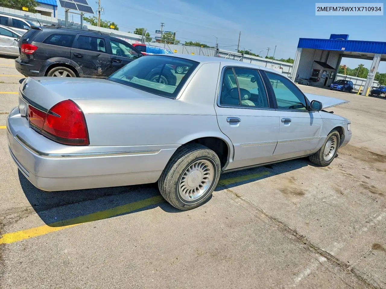 2001 Mercury Grand Marquis Ls VIN: 2MEFM75WX1X710934 Lot: 60926306