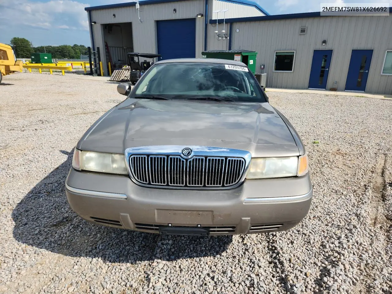 2001 Mercury Grand Marquis Ls VIN: 2MEFM75W81X626692 Lot: 61209706