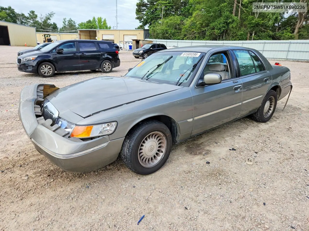 2001 Mercury Grand Marquis Ls VIN: 2MEFM75W51X690236 Lot: 61589396