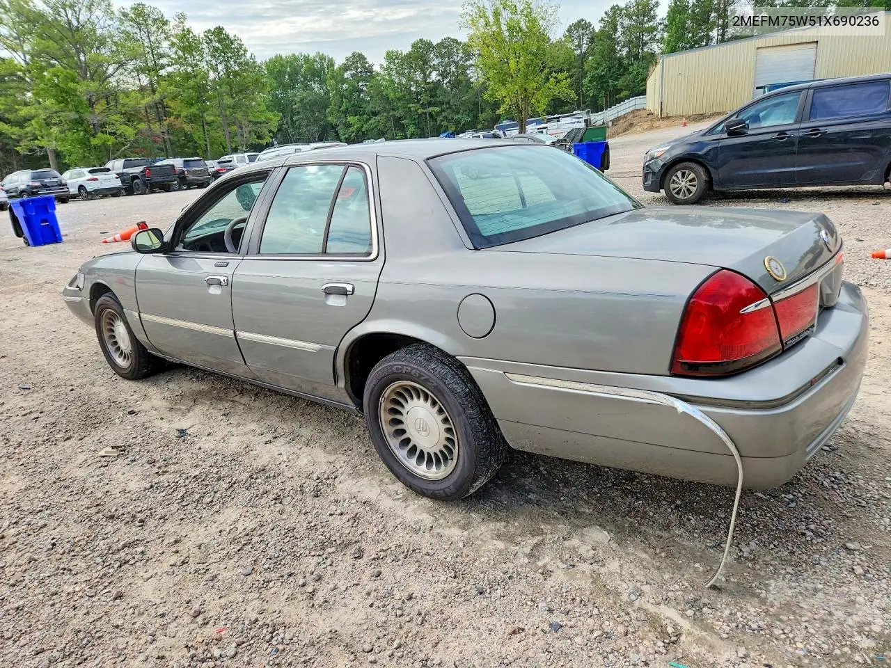 2001 Mercury Grand Marquis Ls VIN: 2MEFM75W51X690236 Lot: 61589396