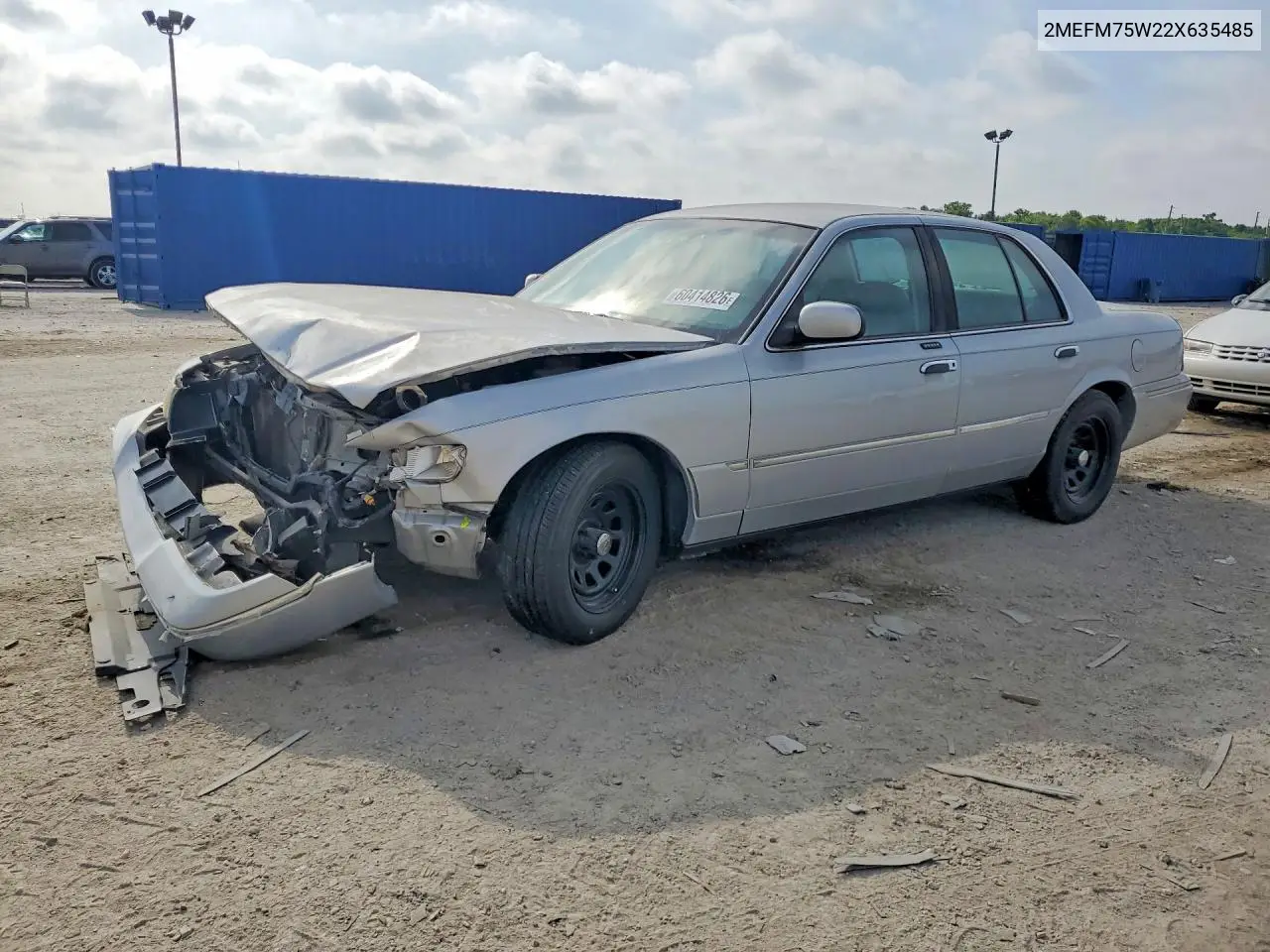 2002 Mercury Grand Marquis Ls VIN: 2MEFM75W22X635485 Lot: 60414826