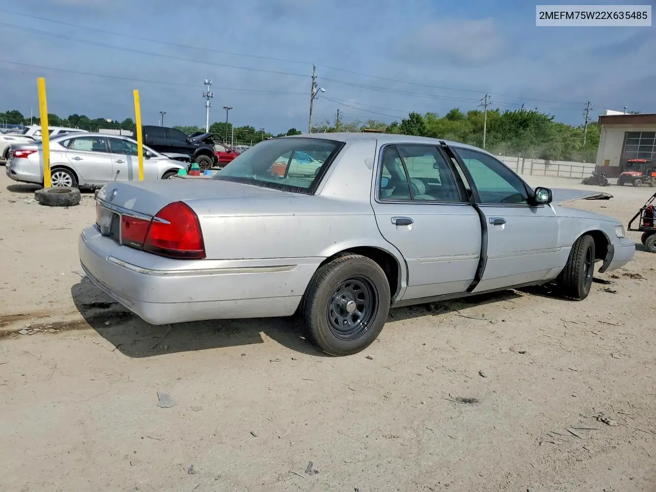 2002 Mercury Grand Marquis Ls VIN: 2MEFM75W22X635485 Lot: 60414826