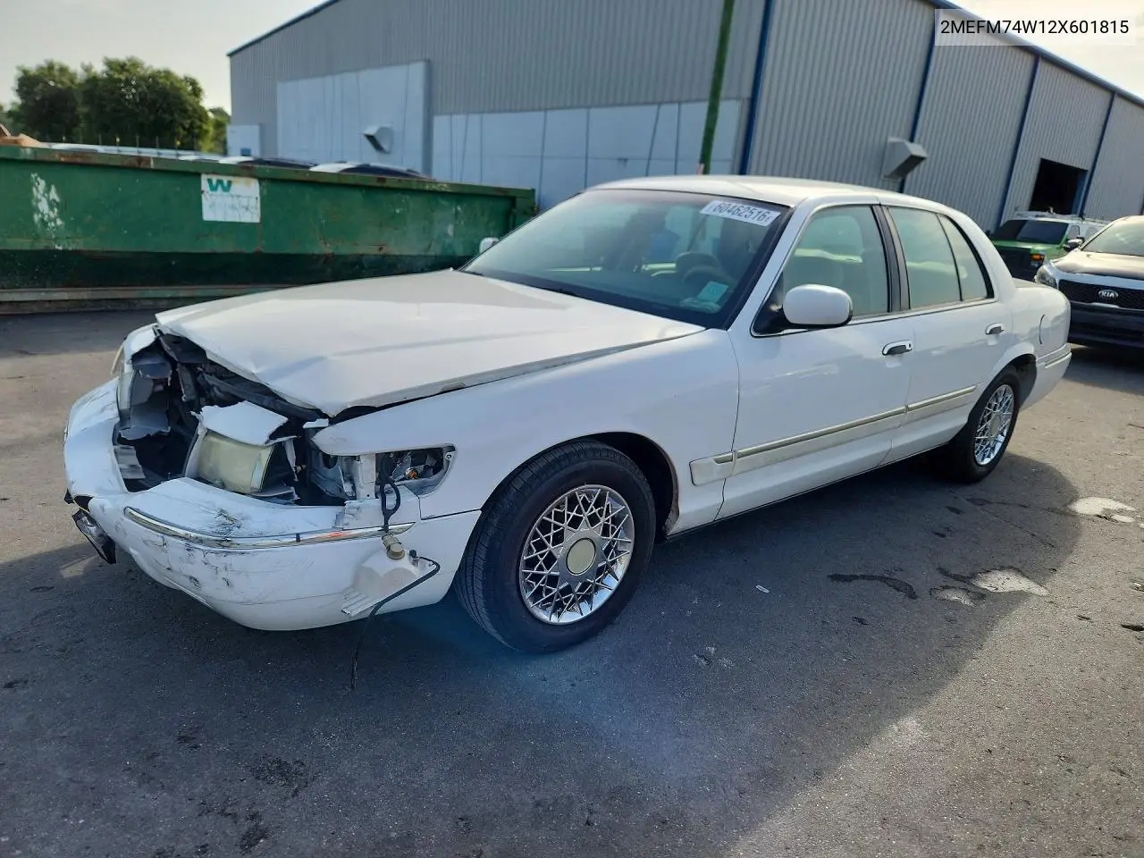2002 Mercury Grand Marquis Gs VIN: 2MEFM74W12X601815 Lot: 60462516