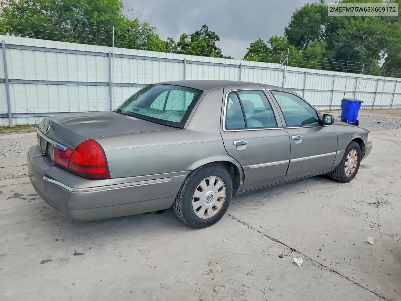 2003 Mercury Grand Marquis Ls VIN: 2MEFM75W63X669172 Lot: 55683386