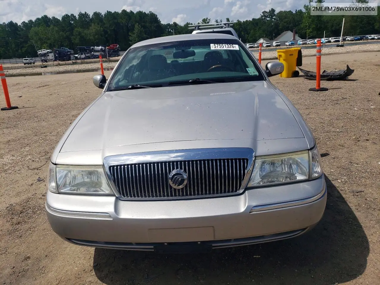 2003 Mercury Grand Marquis Ls VIN: 2MEFM75W03X691006 Lot: 57551326
