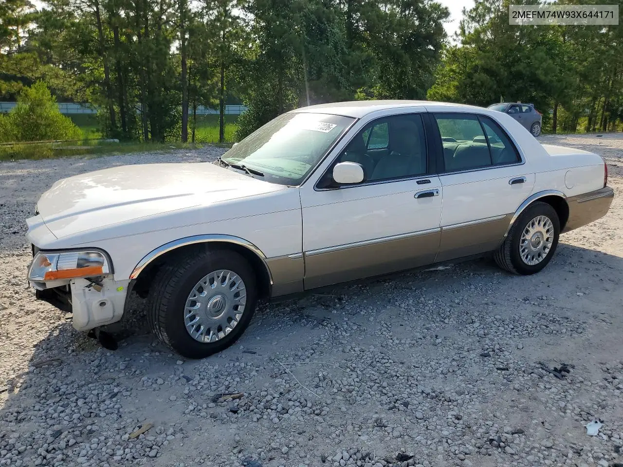2003 Mercury Grand Marquis Gs VIN: 2MEFM74W93X644171 Lot: 58550026