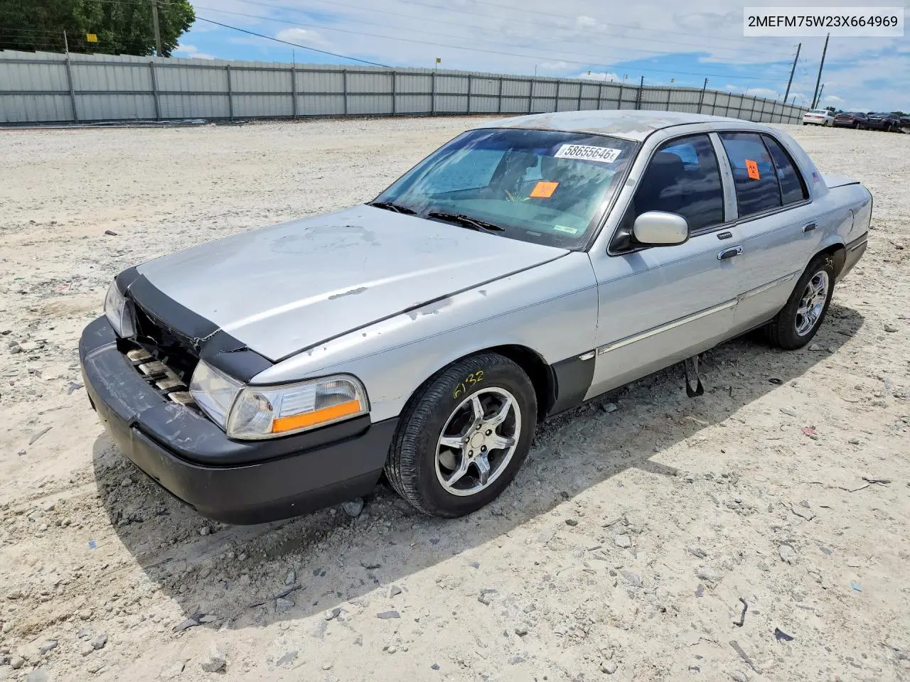2003 Mercury Grand Marquis Ls VIN: 2MEFM75W23X664969 Lot: 58655646