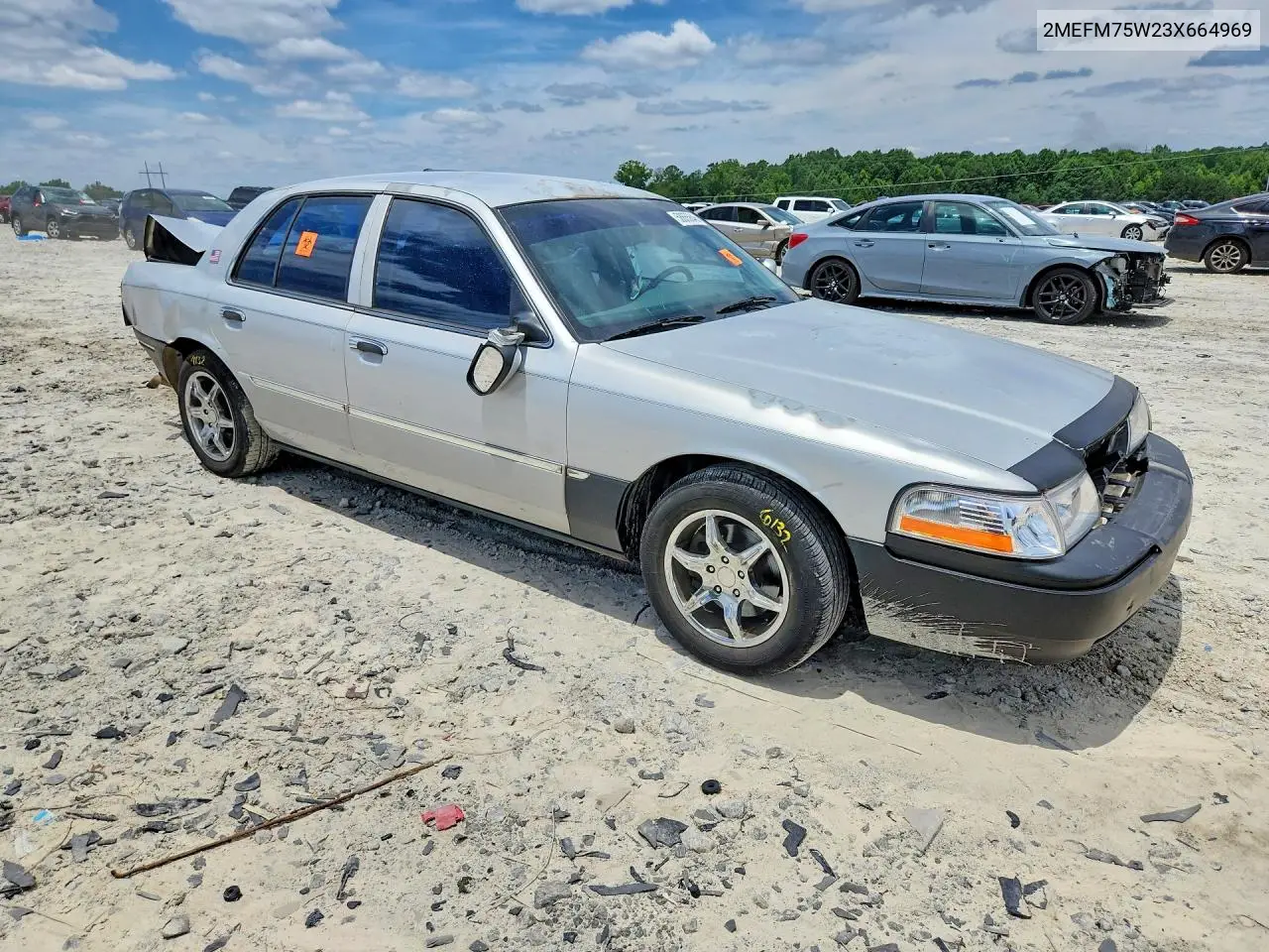 2003 Mercury Grand Marquis Ls VIN: 2MEFM75W23X664969 Lot: 58655646