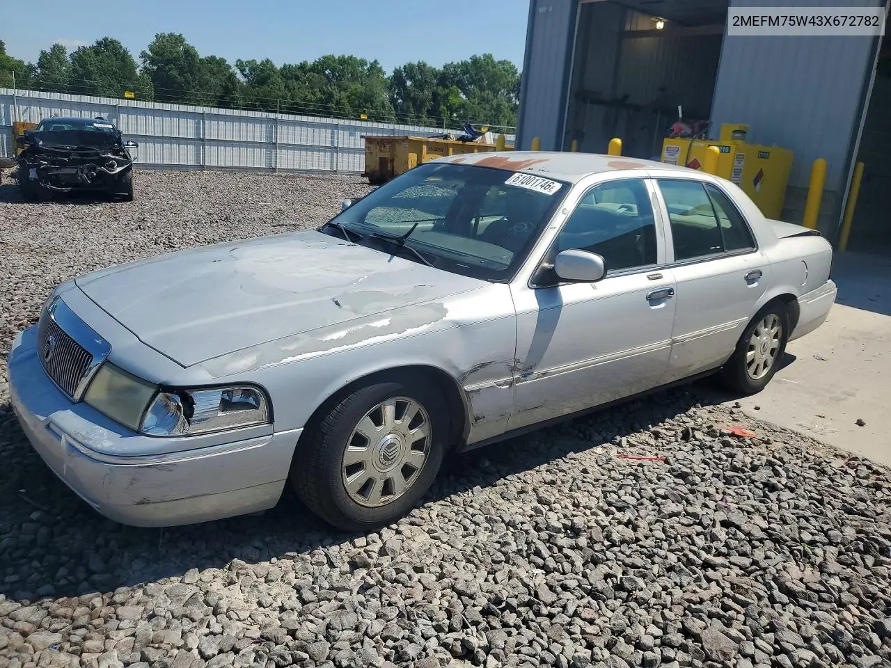 2003 Mercury Grand Marquis Ls VIN: 2MEFM75W43X672782 Lot: 61001746