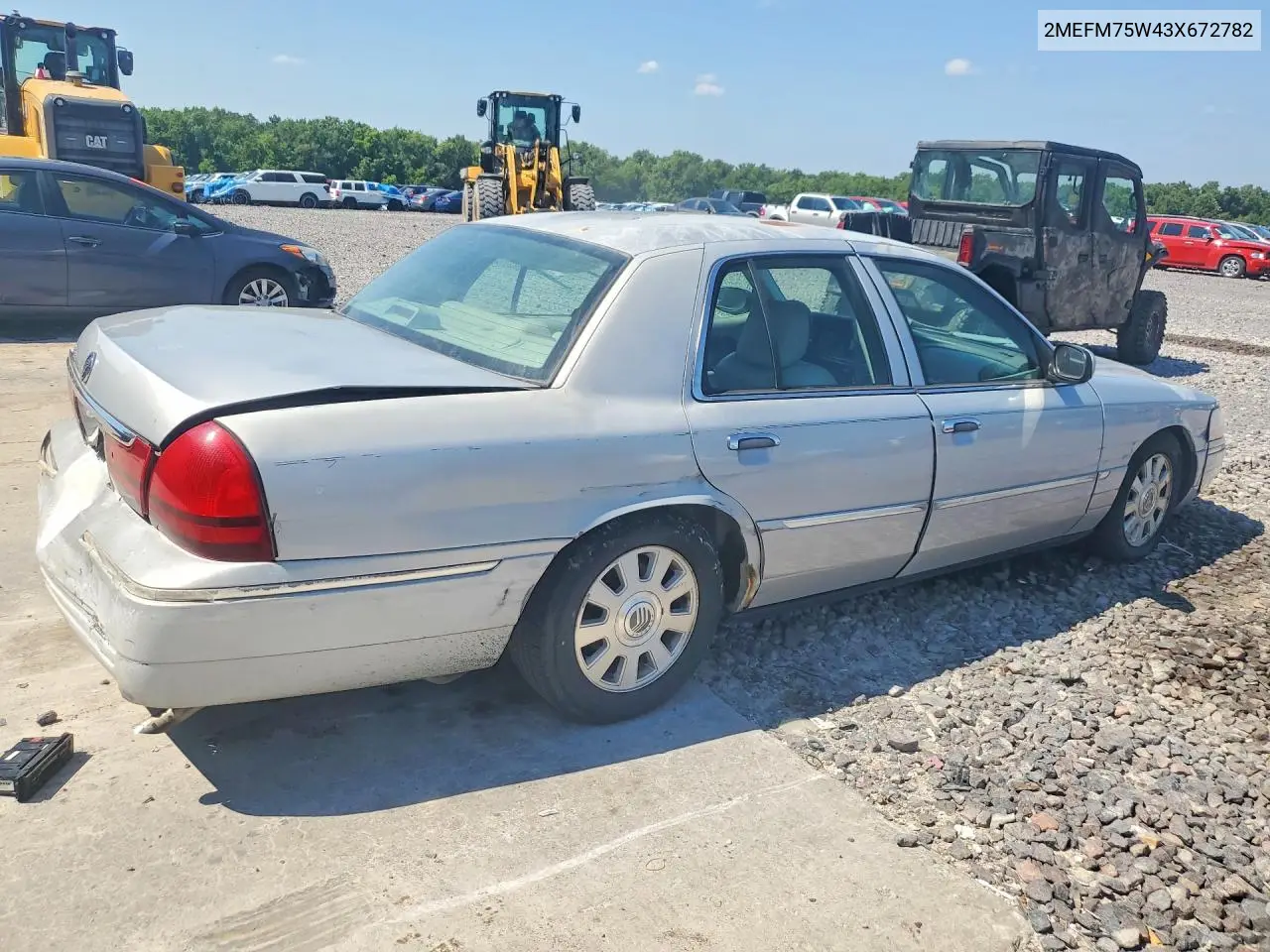 2003 Mercury Grand Marquis Ls VIN: 2MEFM75W43X672782 Lot: 61001746