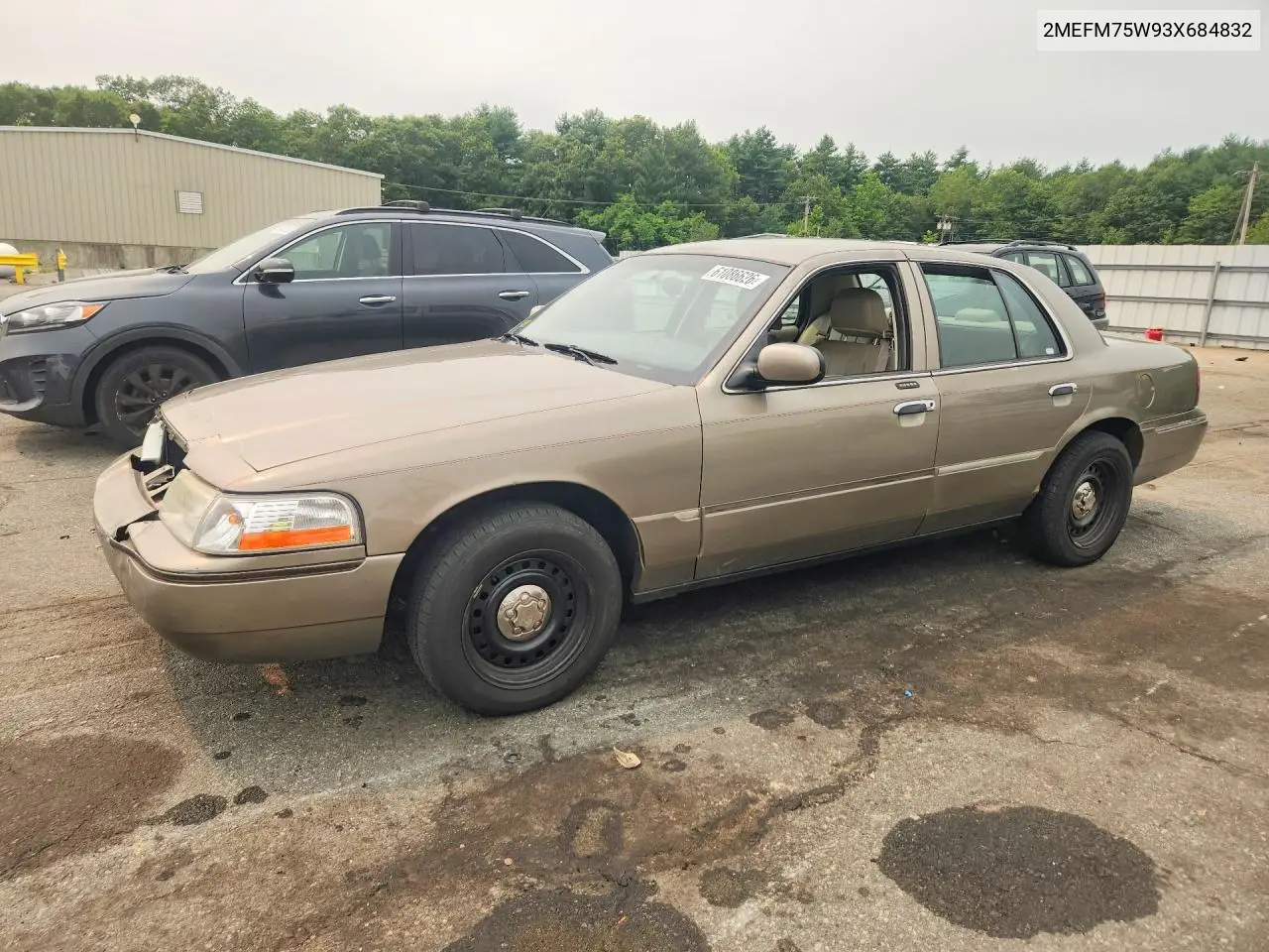 2003 Mercury Grand Marquis Ls VIN: 2MEFM75W93X684832 Lot: 61086626