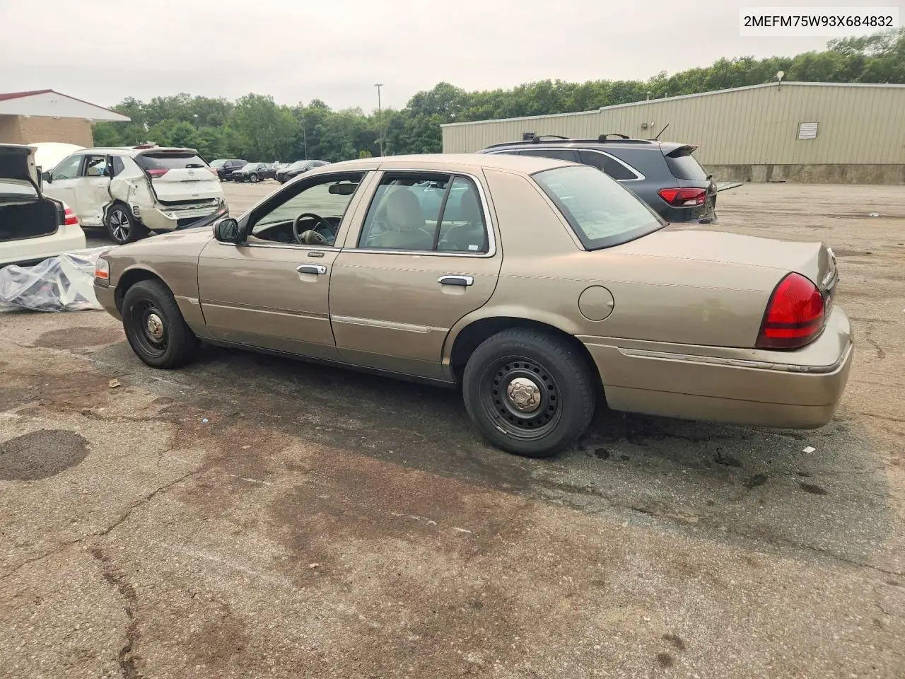 2003 Mercury Grand Marquis Ls VIN: 2MEFM75W93X684832 Lot: 61086626