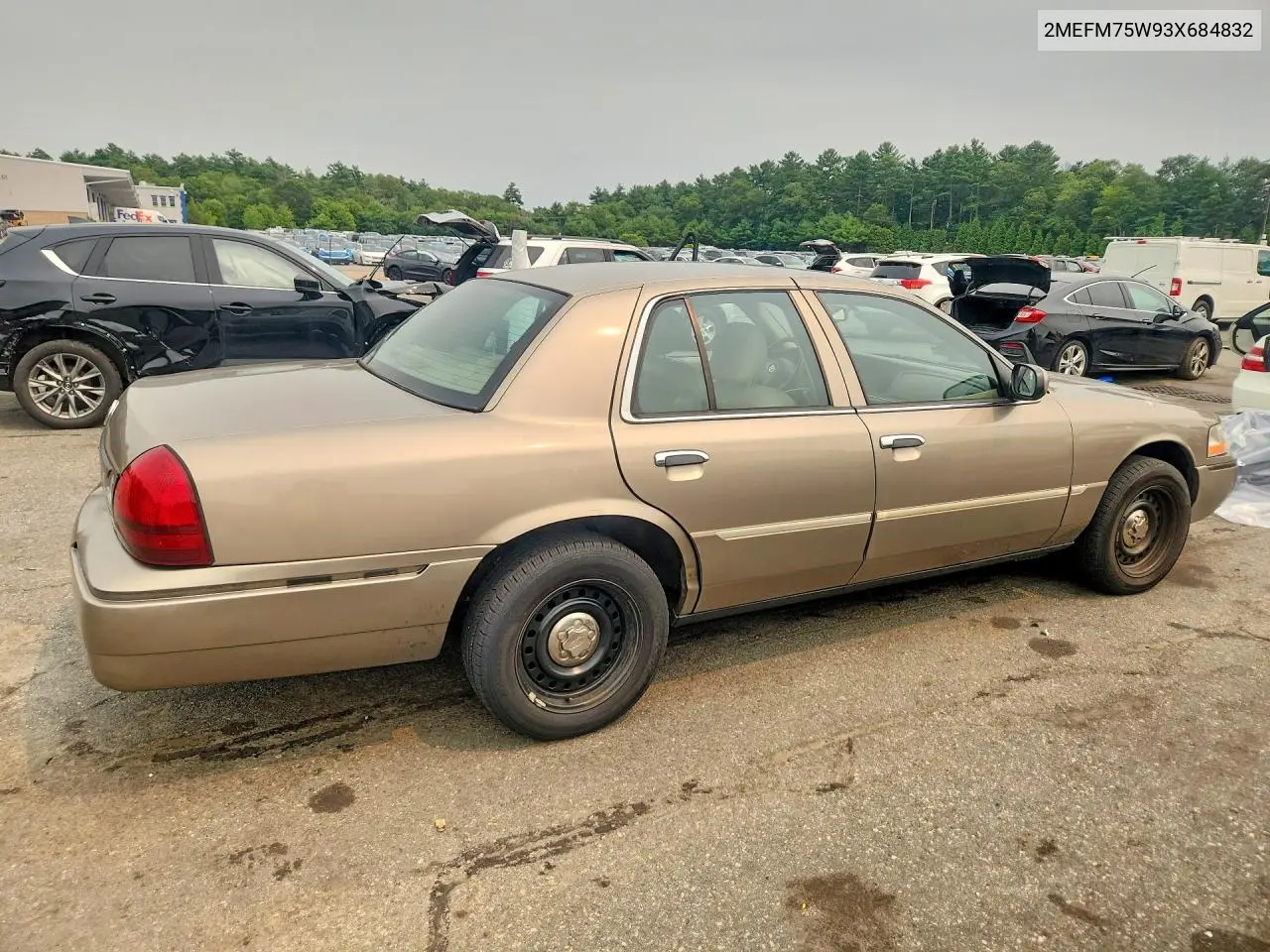 2003 Mercury Grand Marquis Ls VIN: 2MEFM75W93X684832 Lot: 61086626
