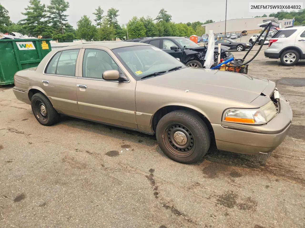 2003 Mercury Grand Marquis Ls VIN: 2MEFM75W93X684832 Lot: 61086626