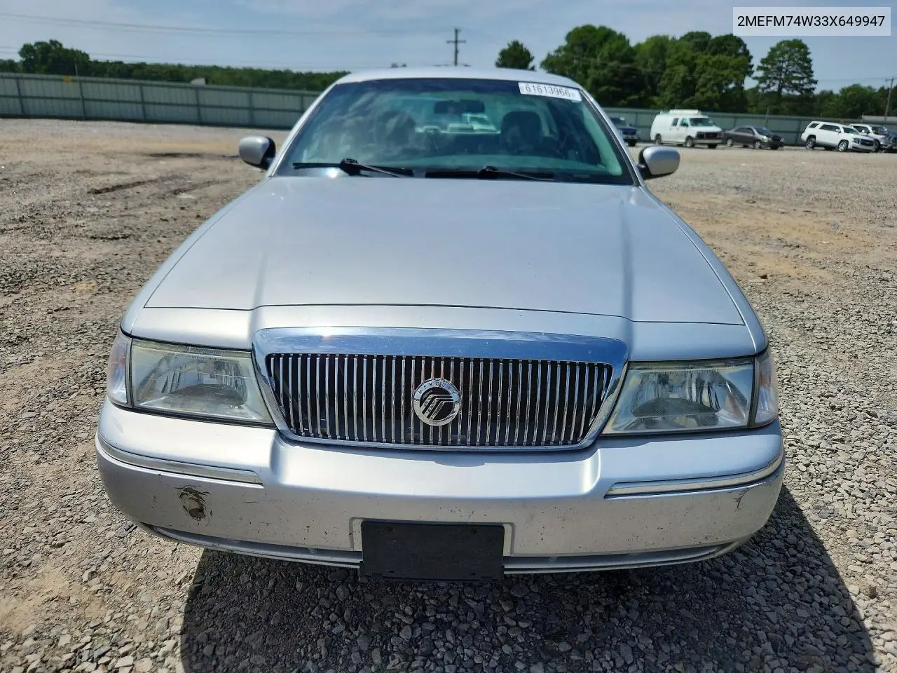 2003 Mercury Grand Marquis Gs VIN: 2MEFM74W33X649947 Lot: 61613966