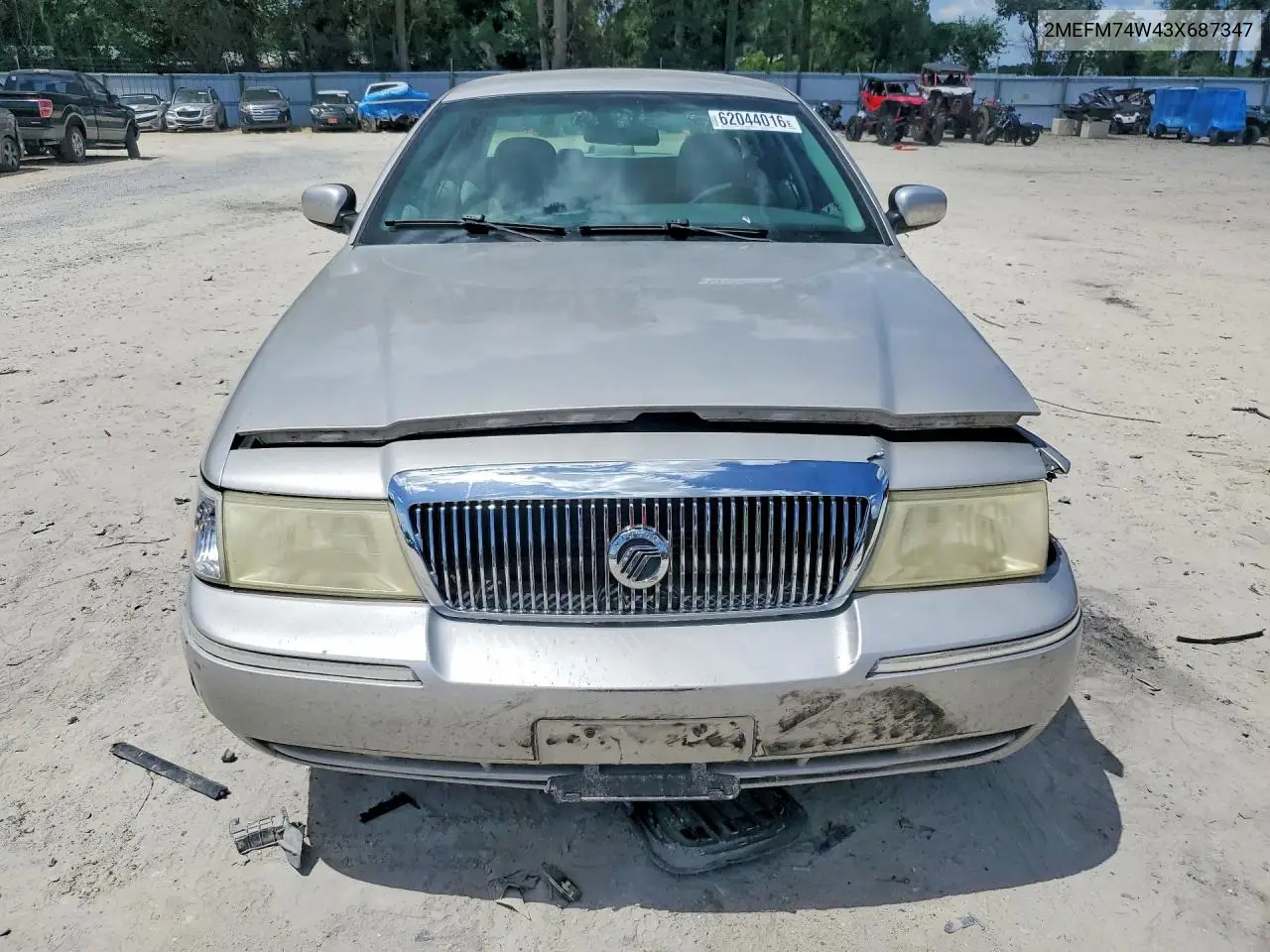 2003 Mercury Grand Marquis Gs VIN: 2MEFM74W43X687347 Lot: 62044016