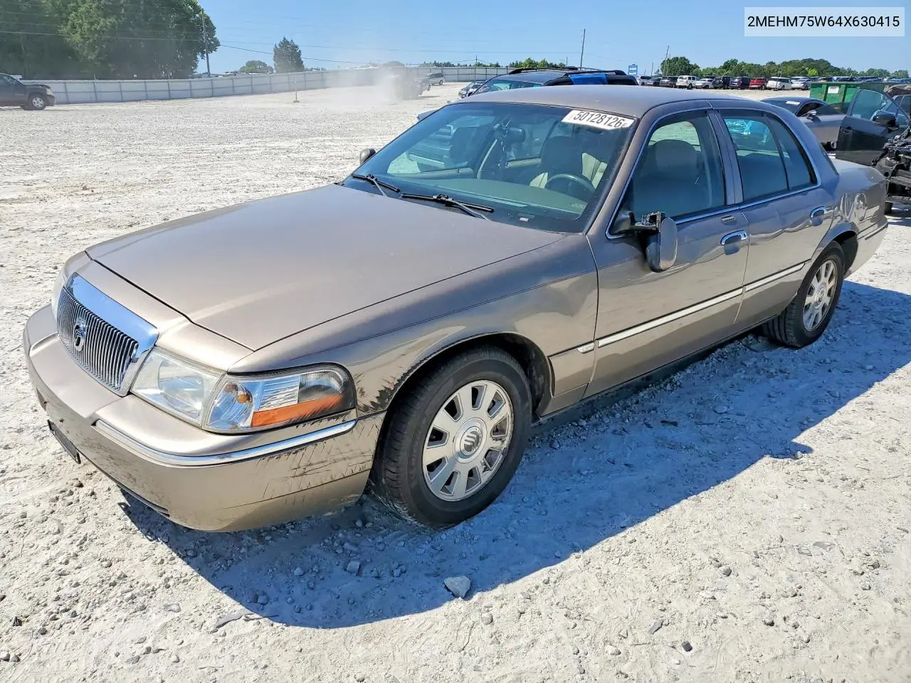 2004 Mercury Grand Marquis Ls VIN: 2MEHM75W64X630415 Lot: 50128126
