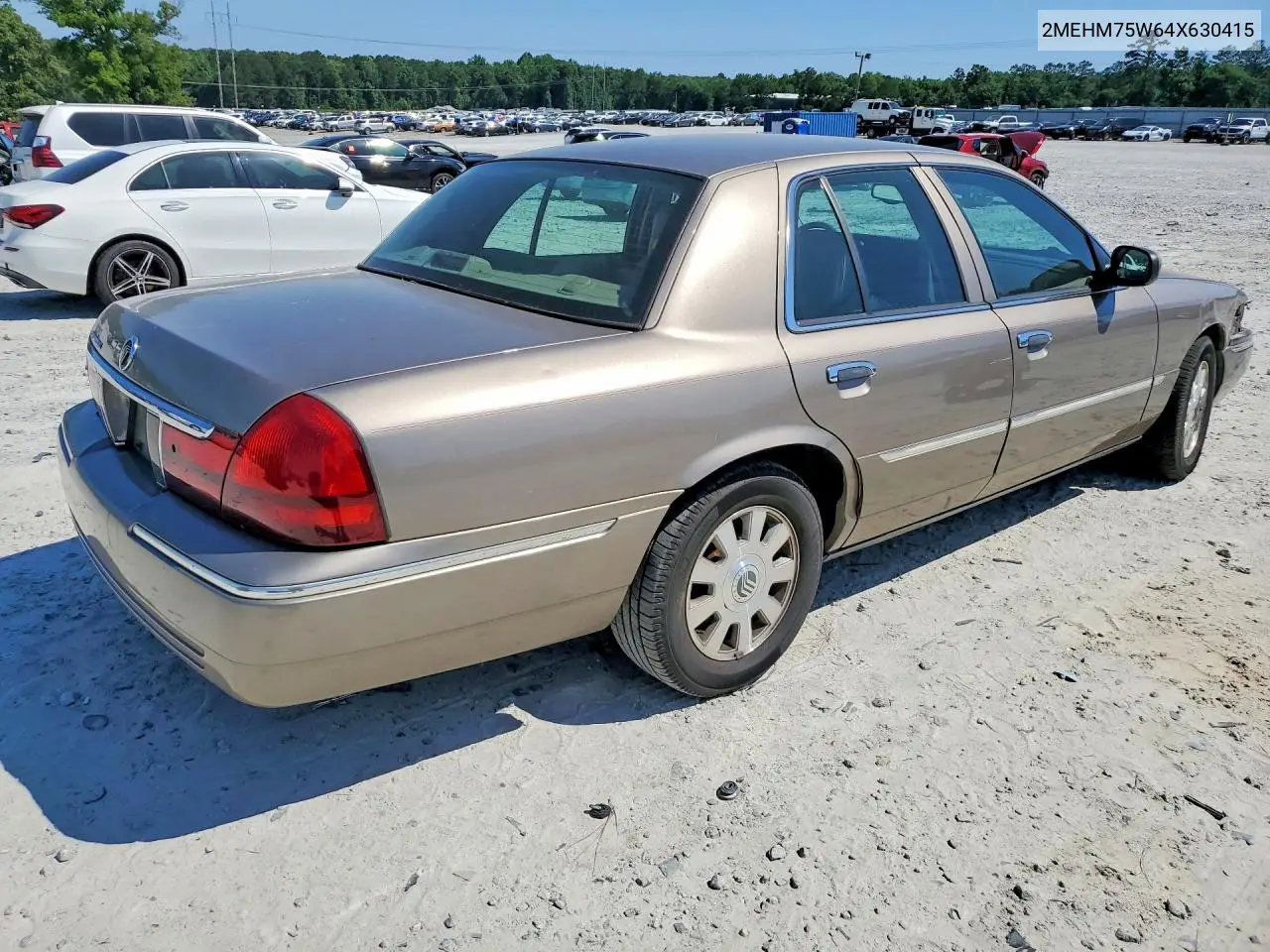 2004 Mercury Grand Marquis Ls VIN: 2MEHM75W64X630415 Lot: 50128126