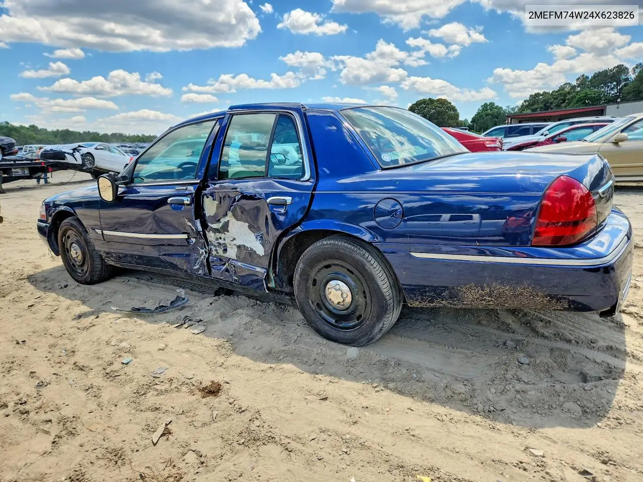 2004 Mercury Grand Marquis Gs VIN: 2MEFM74W24X623826 Lot: 55240916