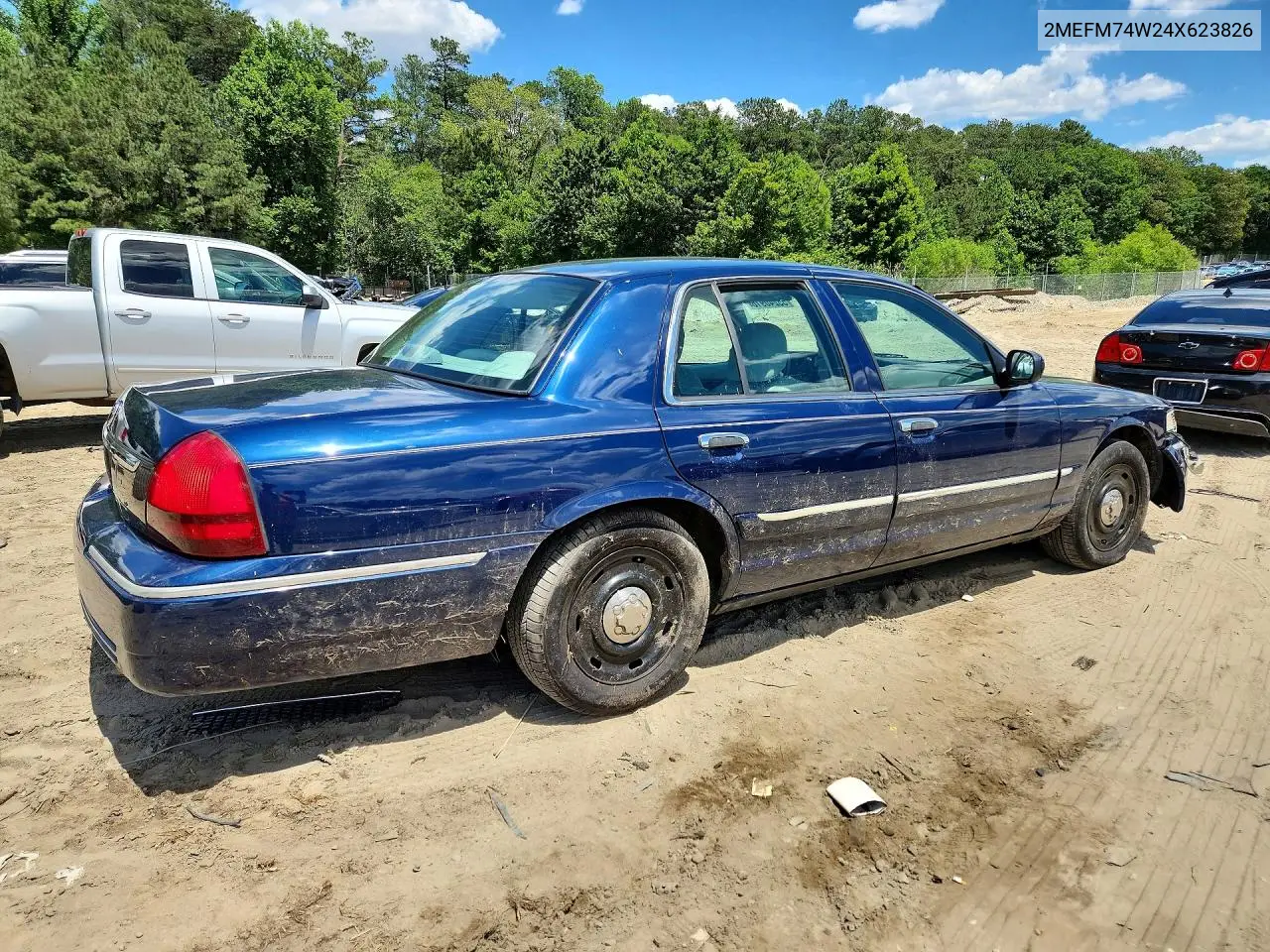 2004 Mercury Grand Marquis Gs VIN: 2MEFM74W24X623826 Lot: 55240916
