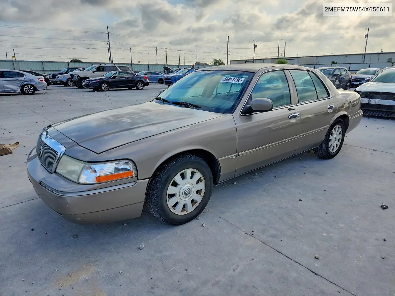 2004 Mercury Grand Marquis Ls VIN: 2MEFM75W54X656611 Lot: 56051756