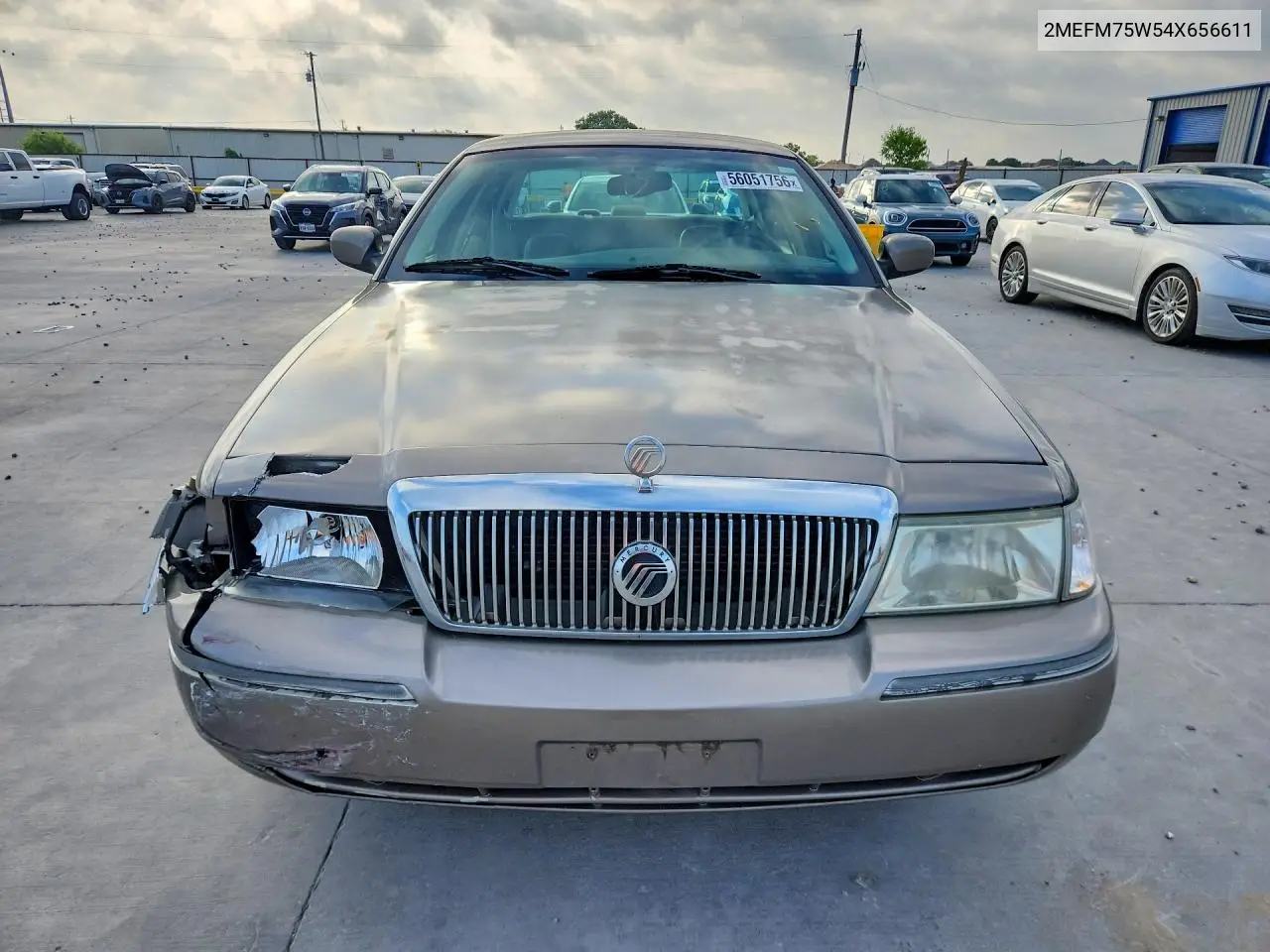 2004 Mercury Grand Marquis Ls VIN: 2MEFM75W54X656611 Lot: 56051756
