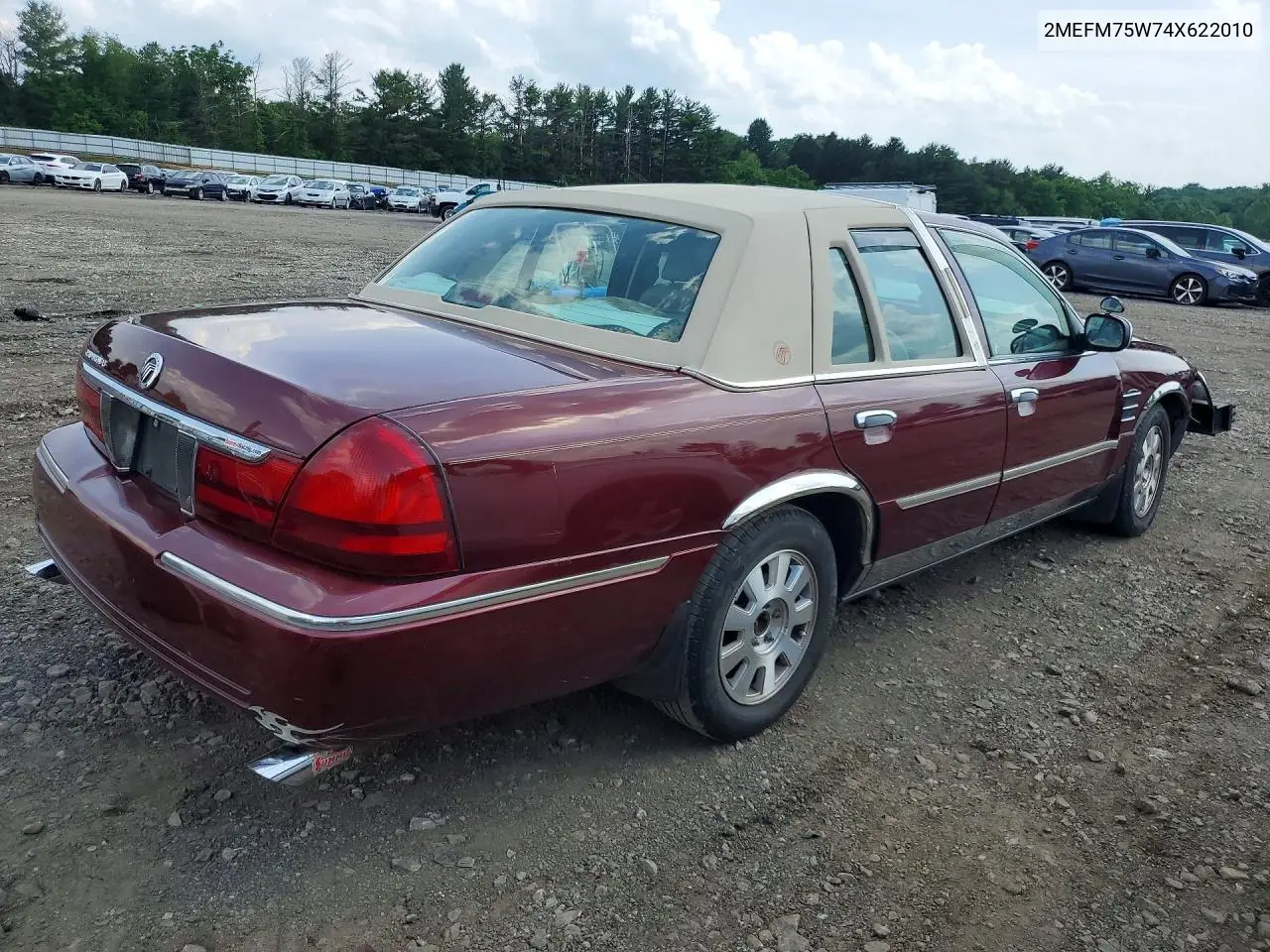 2004 Mercury Grand Marquis Ls VIN: 2MEFM75W74X622010 Lot: 57045026
