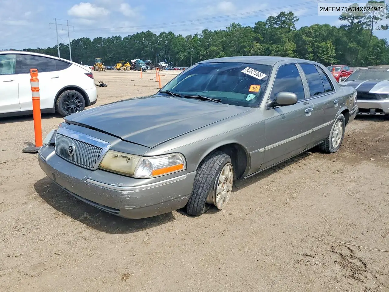 2004 Mercury Grand Marquis Ls VIN: 2MEFM75W34X624983 Lot: 58284436