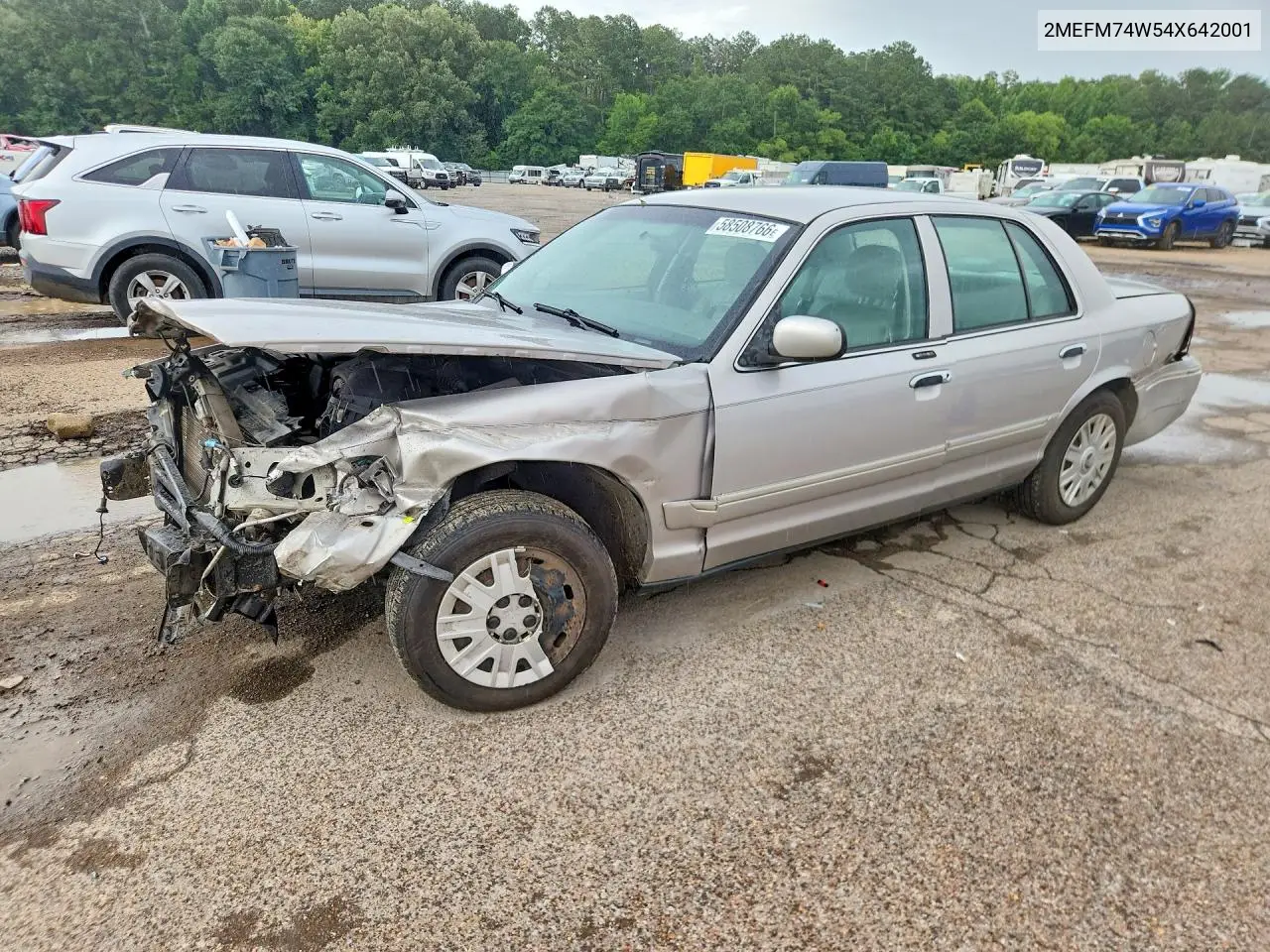 2004 Mercury Grand Marquis Gs VIN: 2MEFM74W54X642001 Lot: 58508766