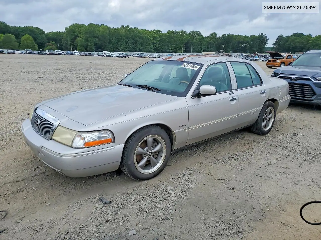 2004 Mercury Grand Marquis Ls VIN: 2MEFM75W24X676394 Lot: 58731456