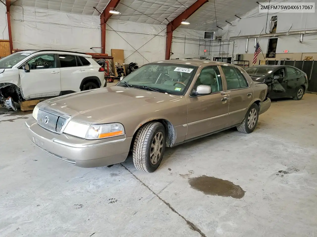 2004 Mercury Grand Marquis Ls VIN: 2MEFM75W04X617067 Lot: 60742476