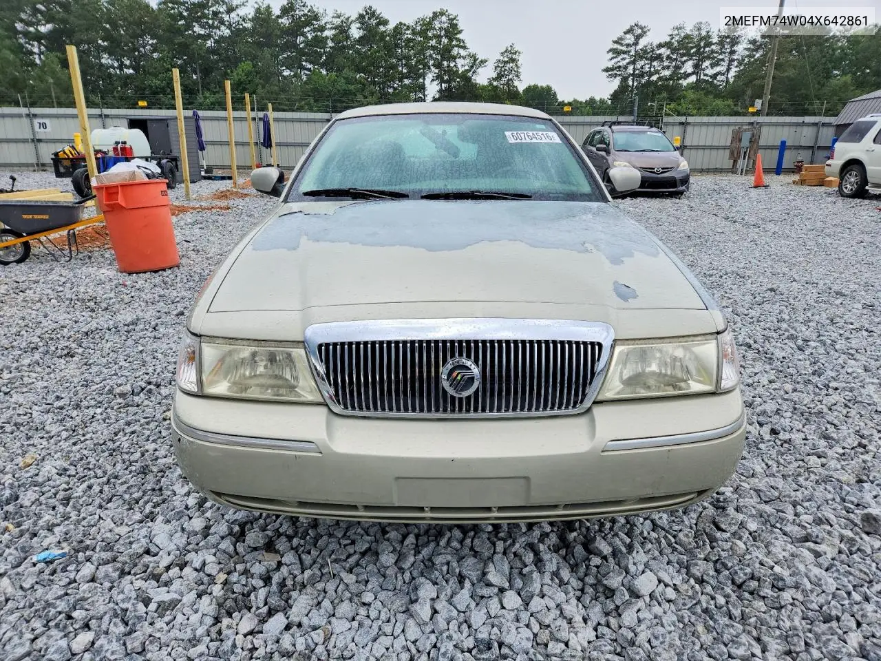 2004 Mercury Grand Marquis Gs VIN: 2MEFM74W04X642861 Lot: 60764516
