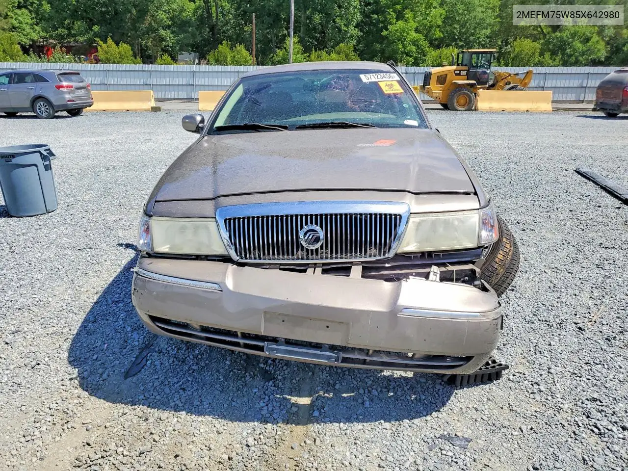2005 Mercury Grand Marquis Ls VIN: 2MEFM75W85X642980 Lot: 57123456